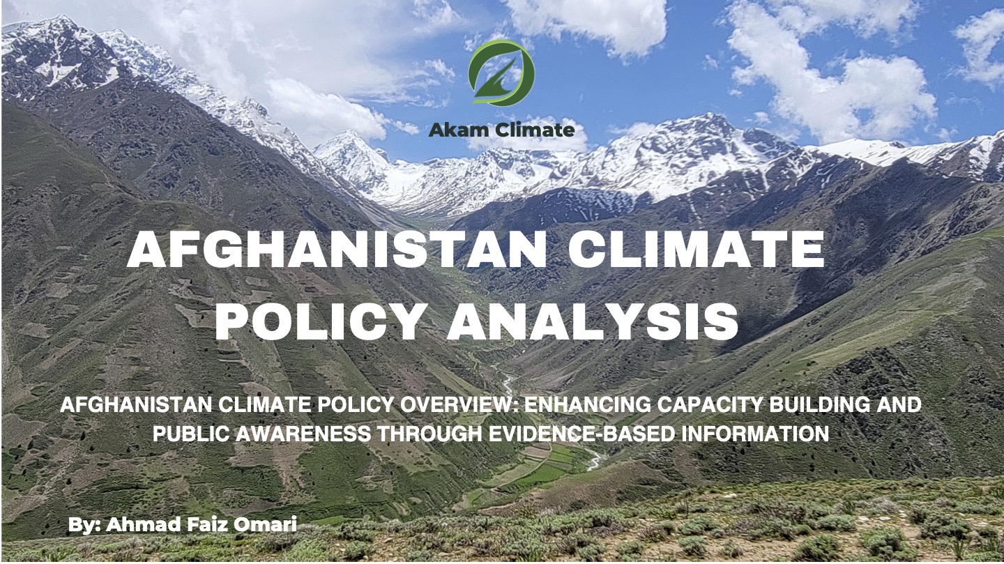 Afghanistan climate policy analysis